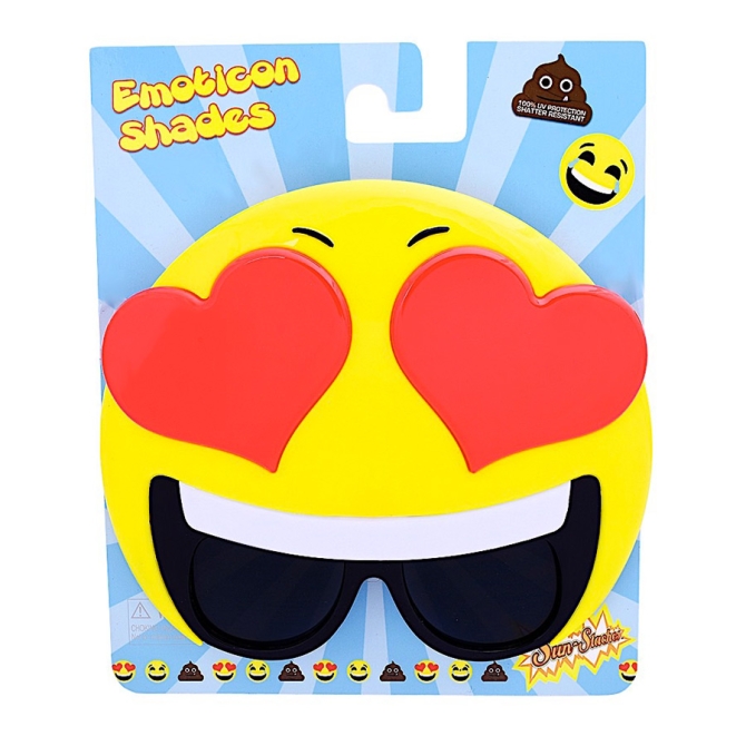 Gafas de disfraz de corazones emoji 