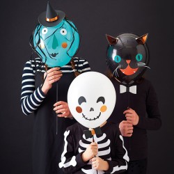 4 globos Halloween Friends para personalizar. n1