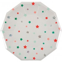 8 platos de estrellas navideas
