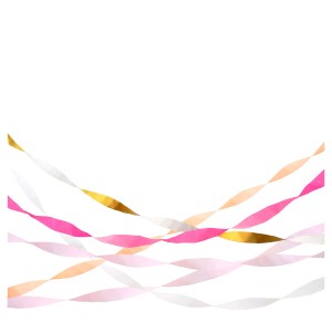 5 Serpentinas de Papel Crepe - Pastel
