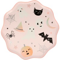 8 platos Halloween Pastel