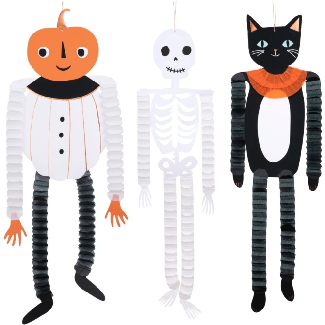 3 Decoraciones colgantes - Halloween Vintage 