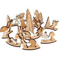 Calendario de Adviento - Animales del Bosque - Madera