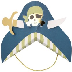 8 sombreros de pirata dorados. n°3