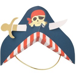 8 sombreros de pirata dorados. n°4