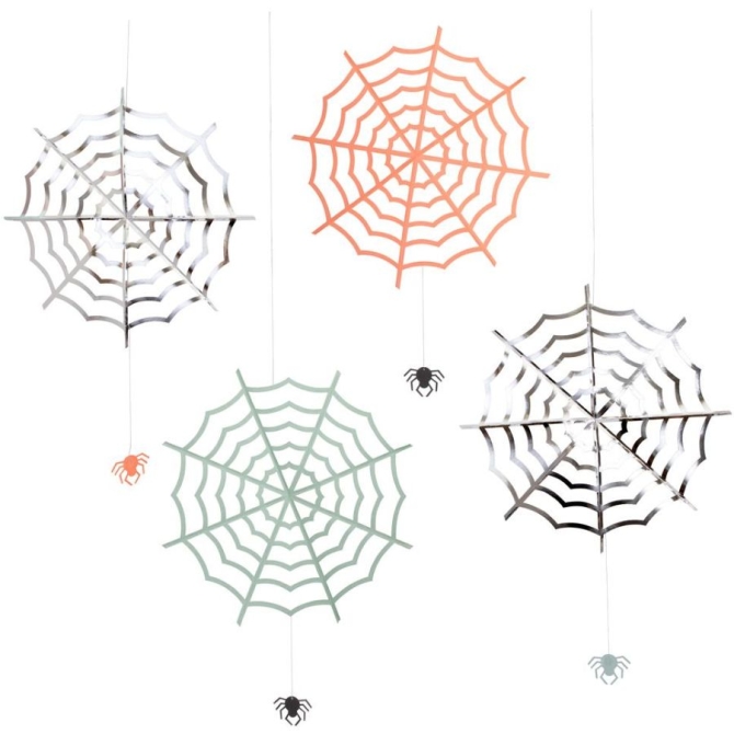 Conjunto de Suspensiones en forma de telaraas de Halloween 