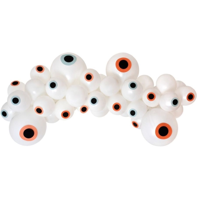 Guirnalda de globos con ojos - Halloween 