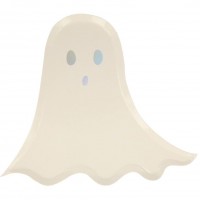 8 Placas iridiscentes de fantasmas de Halloween