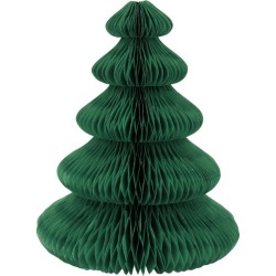 Set de 10 decoraciones de mesa de abeto para desplegar - Verde / Blanco. n2