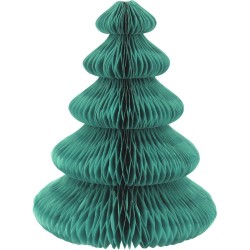 Set de 10 decoraciones de mesa de abeto para desplegar - Verde / Blanco. n3
