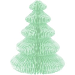 Set de 10 decoraciones de mesa de abeto para desplegar - Verde / Blanco. n4