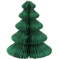 Set de 10 decoraciones de mesa de abeto para desplegar - Verde / Blanco. n7