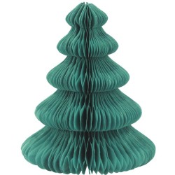 Set de 10 decoraciones de mesa de abeto para desplegar - Verde / Blanco. n8