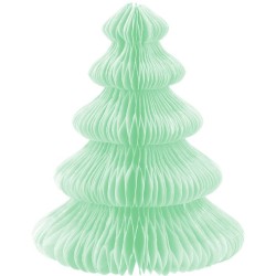 Set de 10 decoraciones de mesa de abeto para desplegar - Verde / Blanco. n9