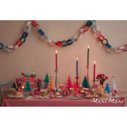 Set de 10 decoraciones de mesa de abeto para desplegar - Verde / Blanco. n13