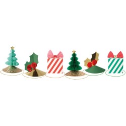 Surtido de 6 gorros festivos de Navidad. n1