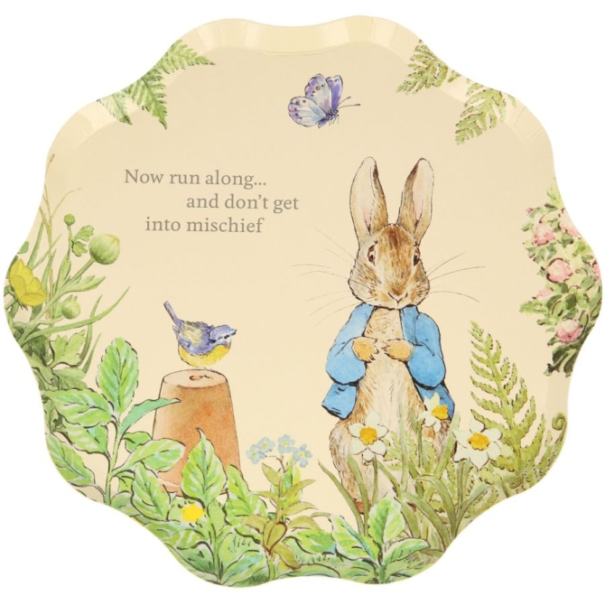 8 Pequeos Platos Peter Rabbit En El Jardn 