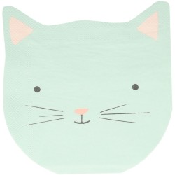 16 Servilletas Gato Pastel. n1