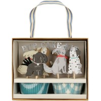 Contiene : 1 x Lote de 24 cajas y adornos Perrito