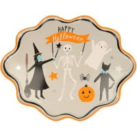 Contiene : 1 x 8 Platos Happy Halloween