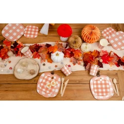 8 platos calabaza naranja cuadrada. n°3
