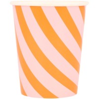 8 Vasos calabaza sonrientes