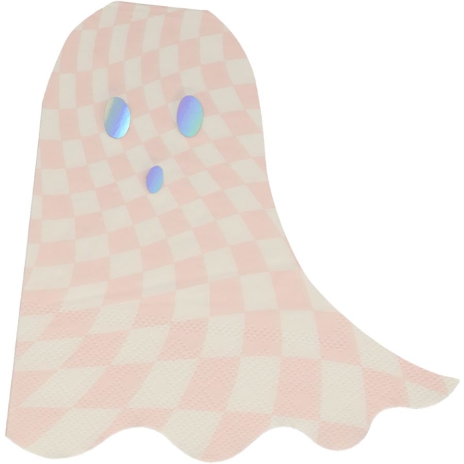 16 servilletas fantasma iridiscentes 