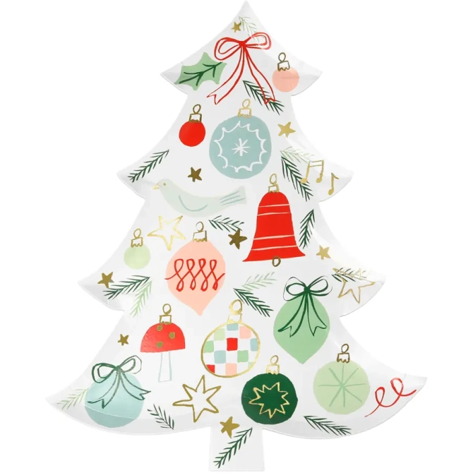 8 platos rbol de Navidad 