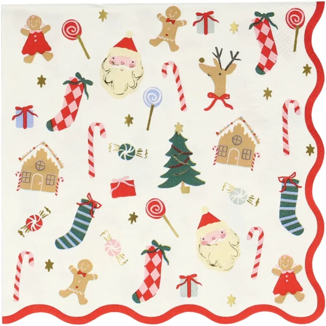16 servilletas Bonita Navidad 