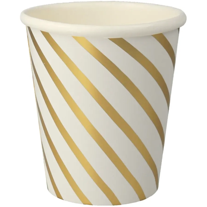 8 Vasos Remolino de oro Bella Epoca 