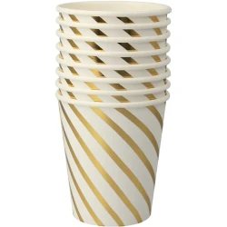 8 Vasos Remolino de oro Bella Epoca. n1
