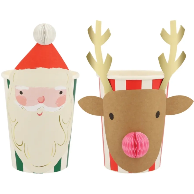 8 Vasos de Navidad 