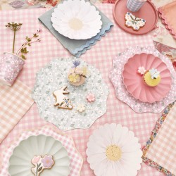 12 Platos Vichy Pastel. n°2