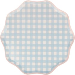 12 Platos Vichy Pastel. n°4