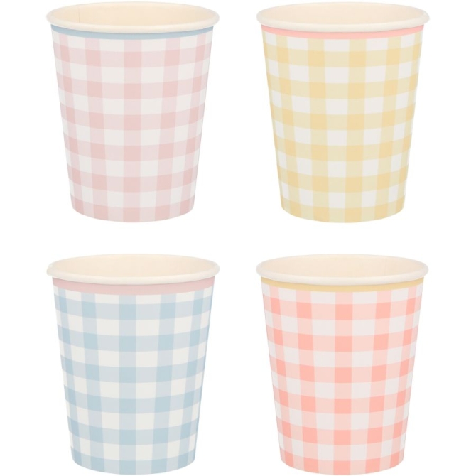 12 Vasos Vichy Pastel 