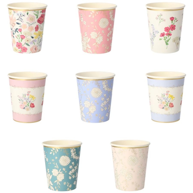 8 tazas English Garden 