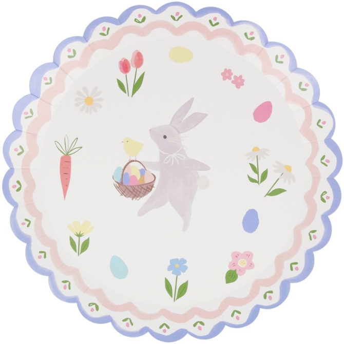 8 platos de conejito de Pascua 