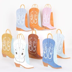 8 bolsas de regalo de botas de vaquero occidentales. n10