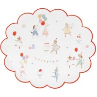 Contiene : 1 x 8 platos de animales de fiesta
