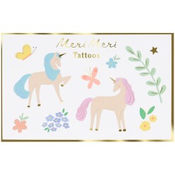 2 Hojas De Tatuajes Tatuajes De Unicornios. n°1