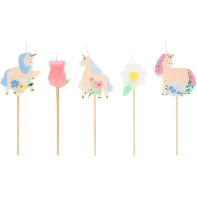 5 Velas - Unicornios de la Pradera 
