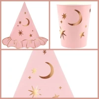 Caja de fiesta de bruja rosa