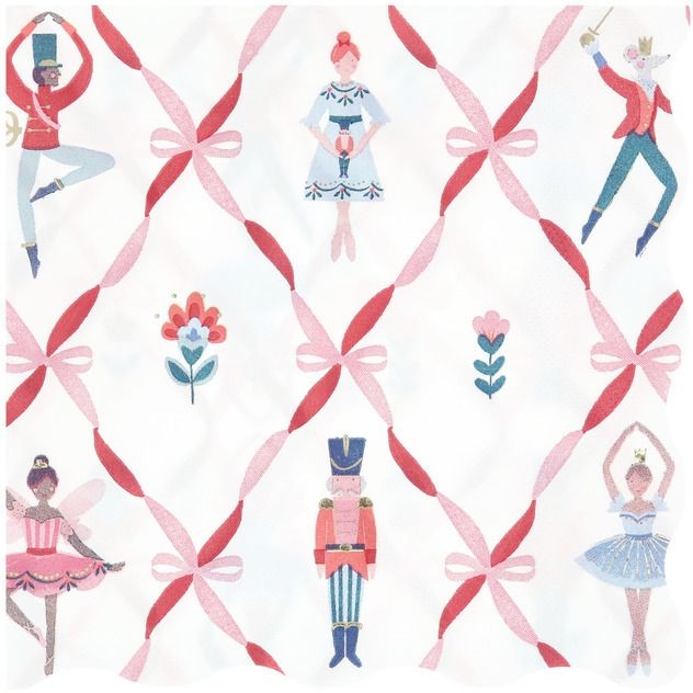 16 servilletas de ballet Cascanueces 