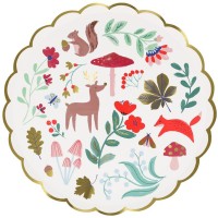 8 Platos Pequeos de Bosque Navideo