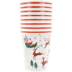 8 tazas de Pap Noel,  trineo y reno. n2