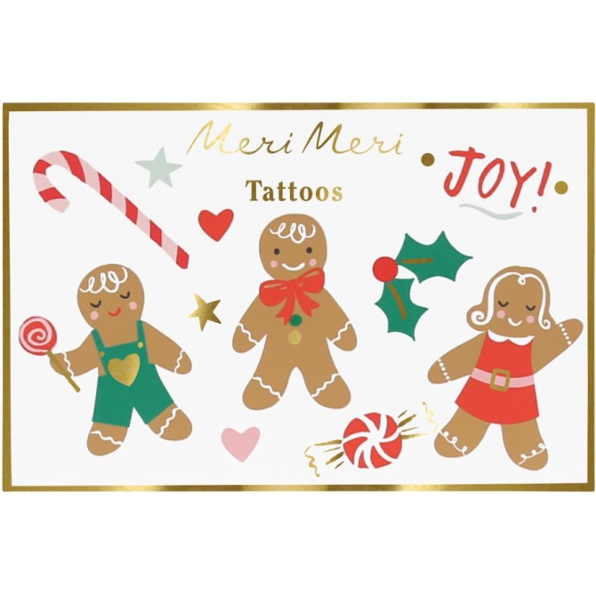 2 Hojas de Tatuajes - Pan de Jengibre 