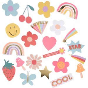 Surtido de 25 pegatinas Happy Icons