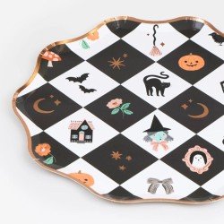8 platos Patchwork Halloween. n°1