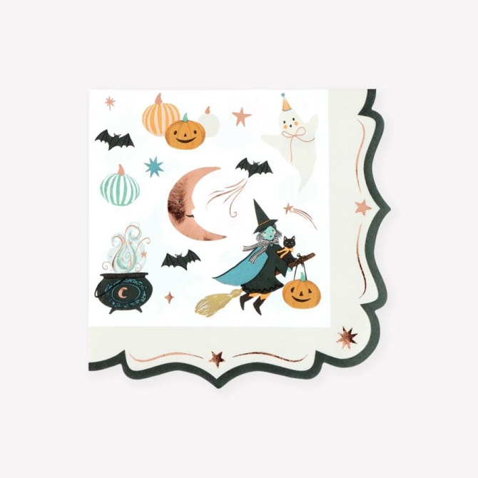 16 servilletas de Halloween