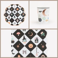 Caja de fiesta de patchwork de Halloween